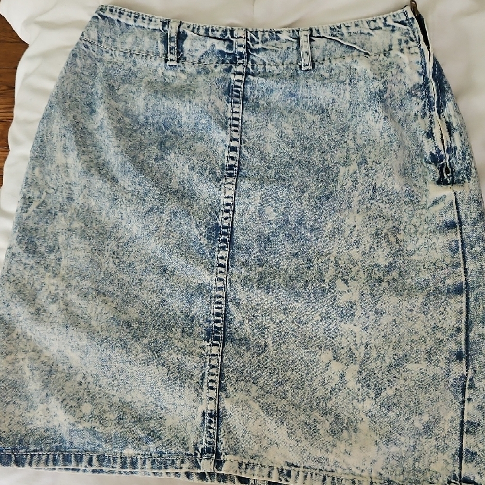 BONGO Blue A-Line Knee-Length Casual Skirt